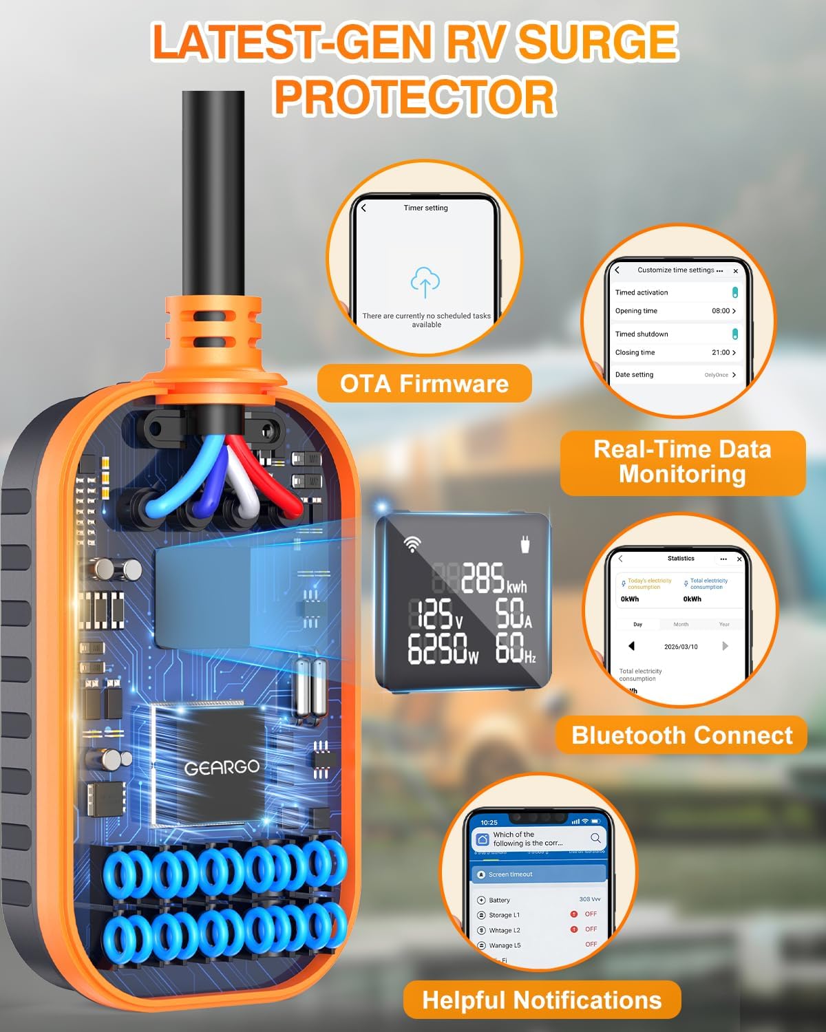Thumbnail 5 de GEARGO First 50 Amp RV Surge Protector with App Control & Smart LED Display