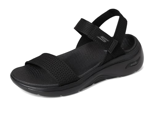 Thumbnail 6 de Skechers GO WALK ARCH FIT 2.0 SANDAL para Mujer – Sandalia negra con soporte de arco