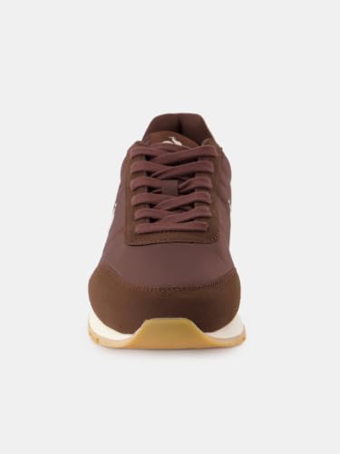 Thumbnail 4 de Le Coq Sportif RACERONE – Sneaker mixte design rétro, tige nylon/suède, Chicory Coffee, taille 44