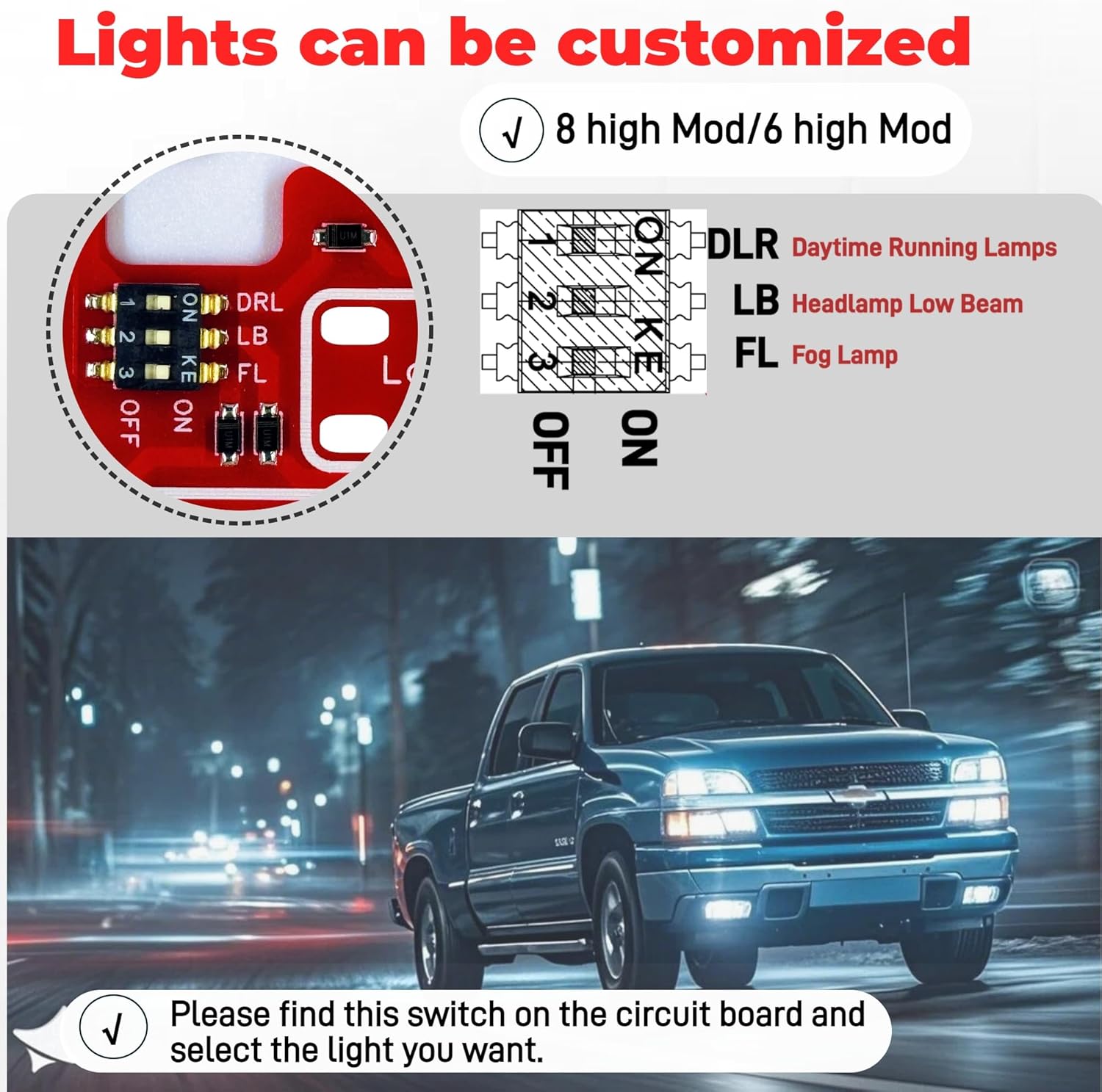 Detalle 2 de Hexaes Sens Customizable Mod 6/8 Modes for Silverado