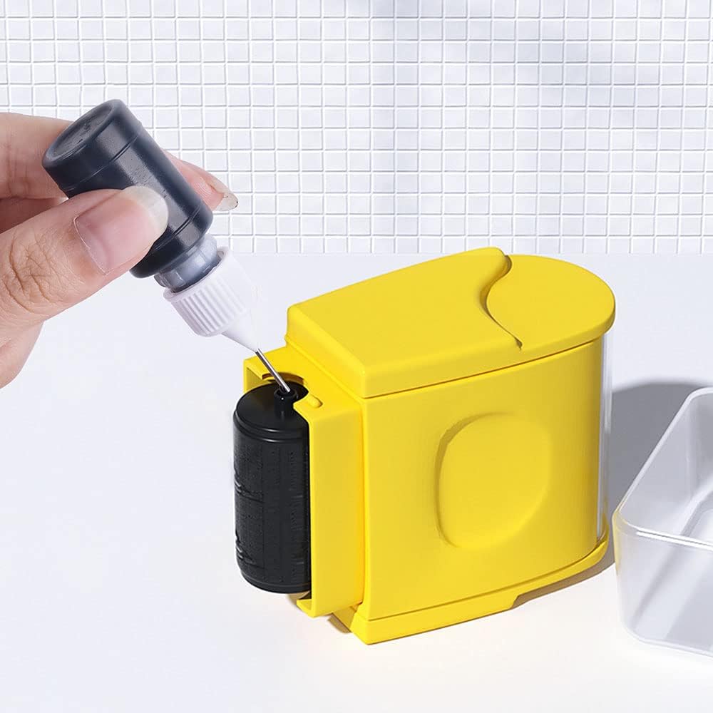 Detalle de Vicloon Inchiostro per timbri a rullo – kit con 5 ricariche da 10 ml e punte d'ago sostituibili