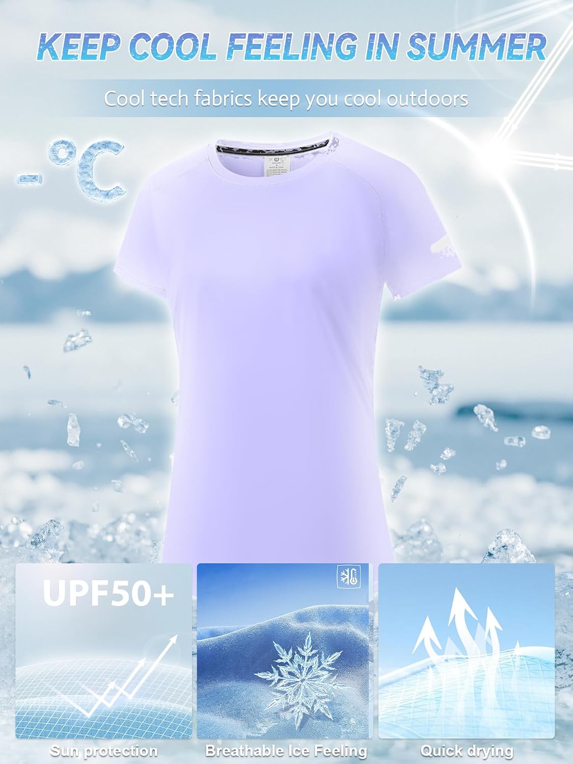 Detalle de Damen Rash Guard UPF 50+ (Kurz-/Langarm) – schnelltrocknendes SPF-UV-Shirt für Schwimmen & Outdoor