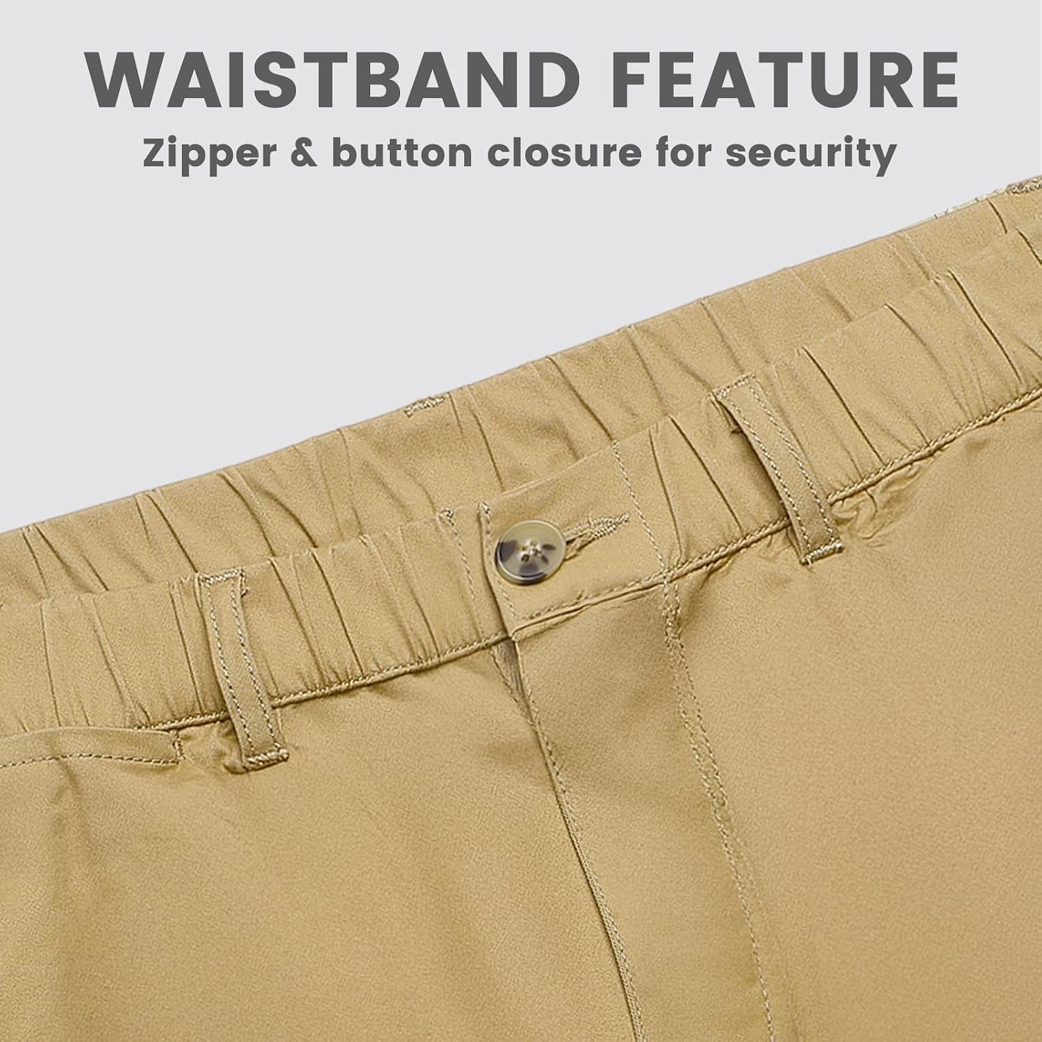 Detalle de maamgic Men's Classic-fit 5.5" Cotton Casual Shorts with Elastic Waistband and Multi-Pocket Design