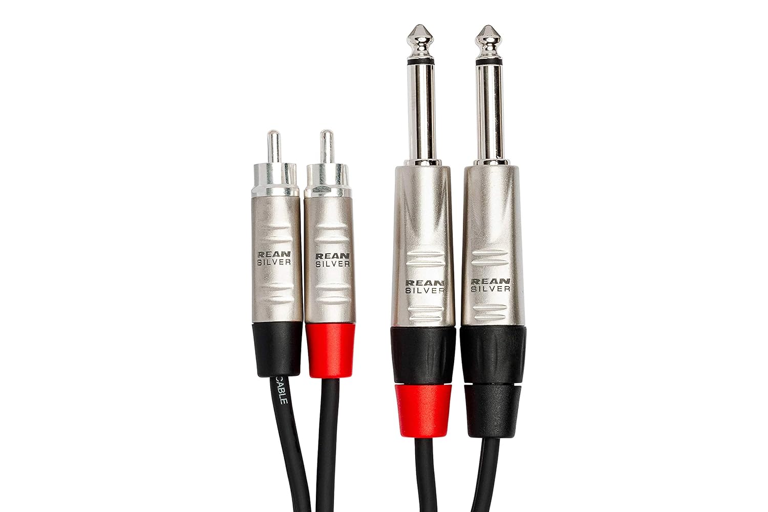 Detalle de Hosa HPR-005X2 Unbalanced Interconnect Cable (Dual TS to Dual RCA) — 5 ft