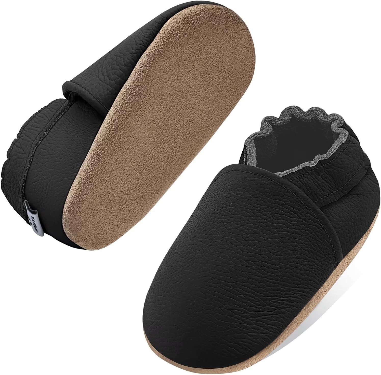 Thumbnail 5 de HMIYA Weiche Leder Krabbelschuhe Babyschuhe Lauflernschuhe mit Wildledersohlen – für 0–24 Monate