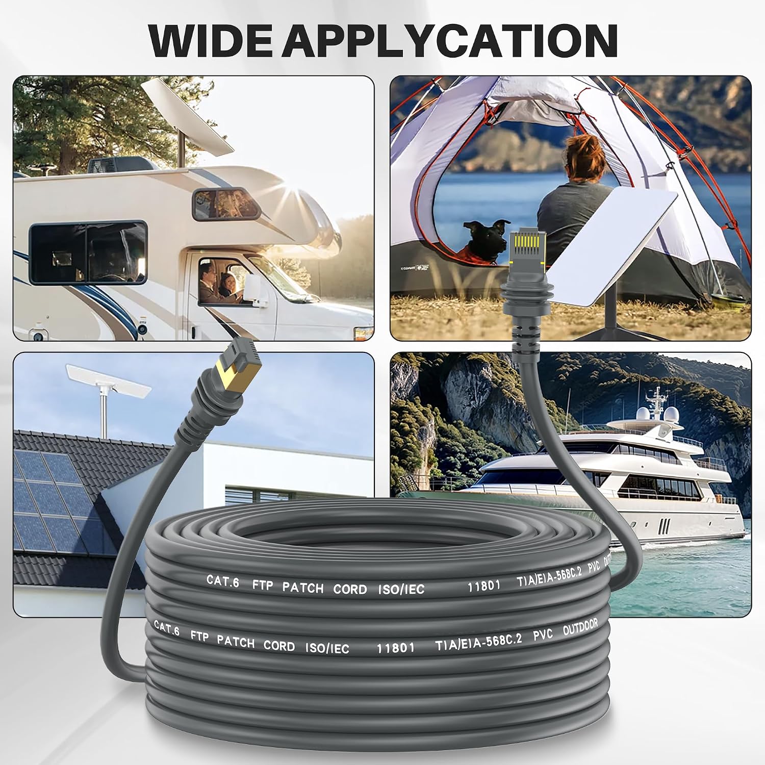 Detalle 2 de Lteirwe Starlink Gen 3 Cable 80FT: Waterproof Extension for Starlink Standard Gen 3