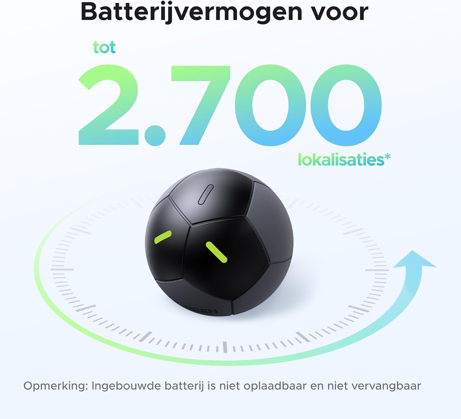 Thumbnail 6 de UGREEN FineTrack Duo 2 voetbaltracker met alarm van 110 dB en IP68