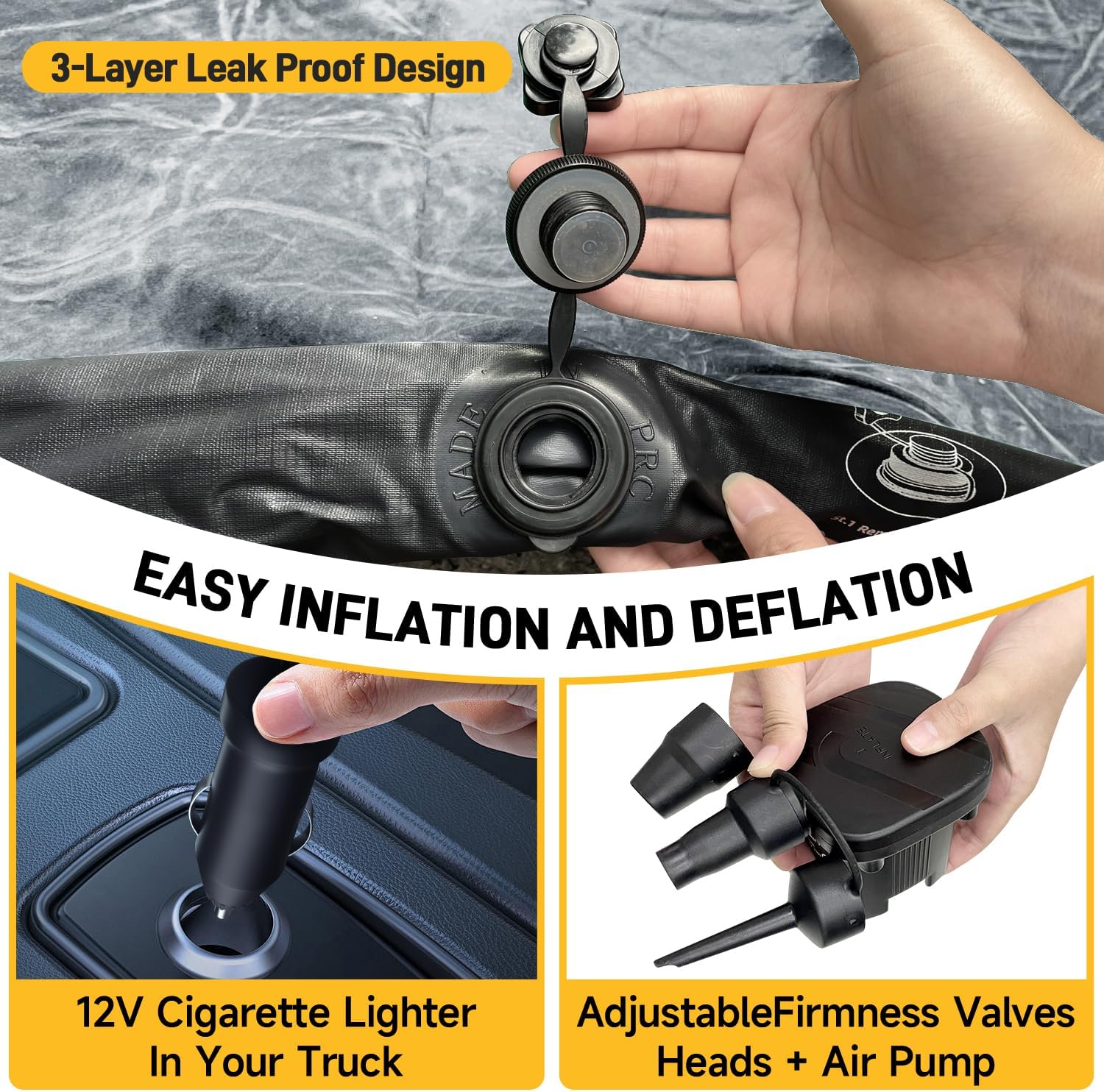 Thumbnail 3 de Umbrauto Inflatable Truck Bed Air Mattress for Full Size Short Beds (5.5–5.8 ft) with Pump & Carry Bag
