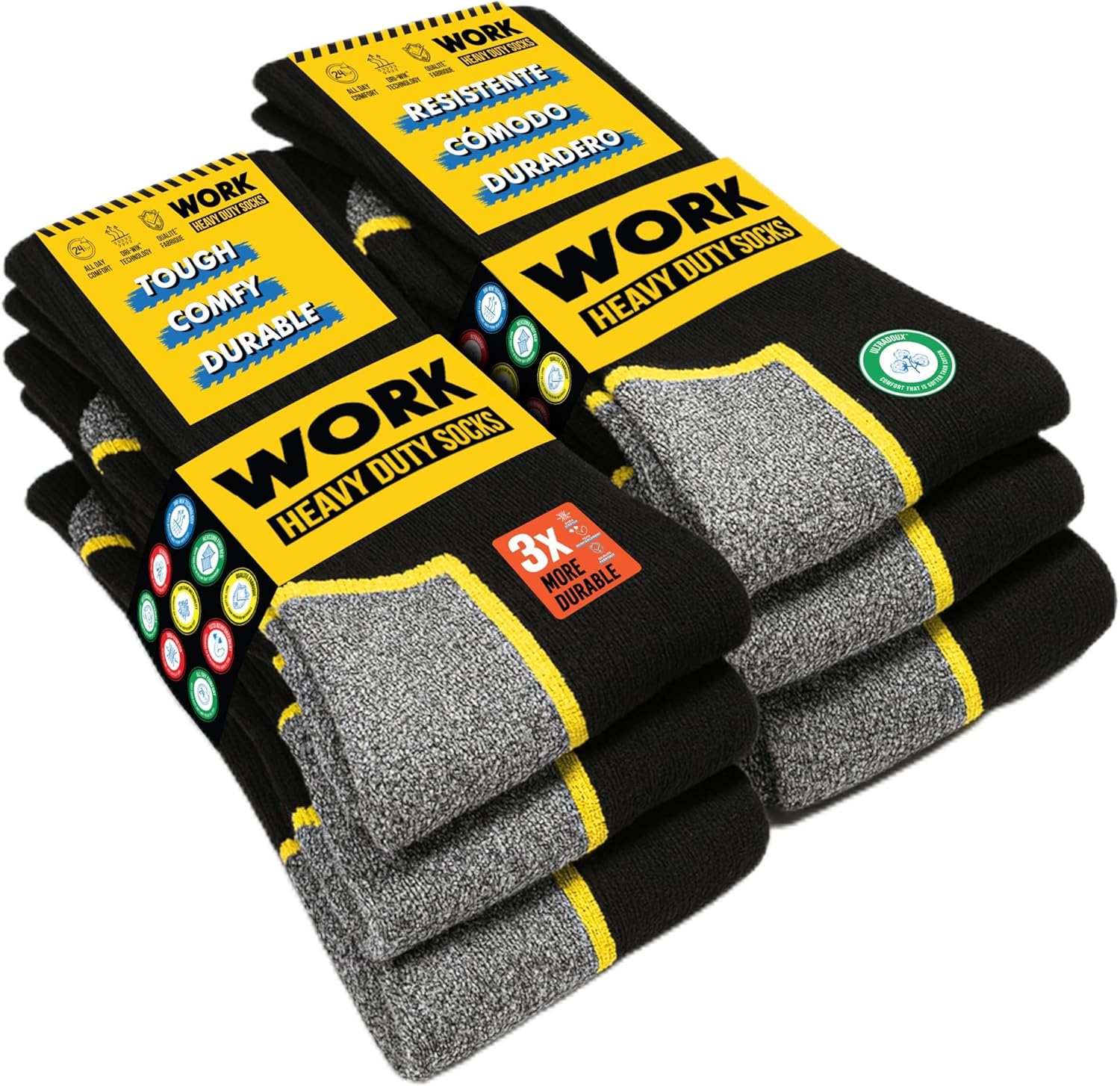 Detalle 2 de SOXCO Work Socks Crew Length, 6/10 pairs