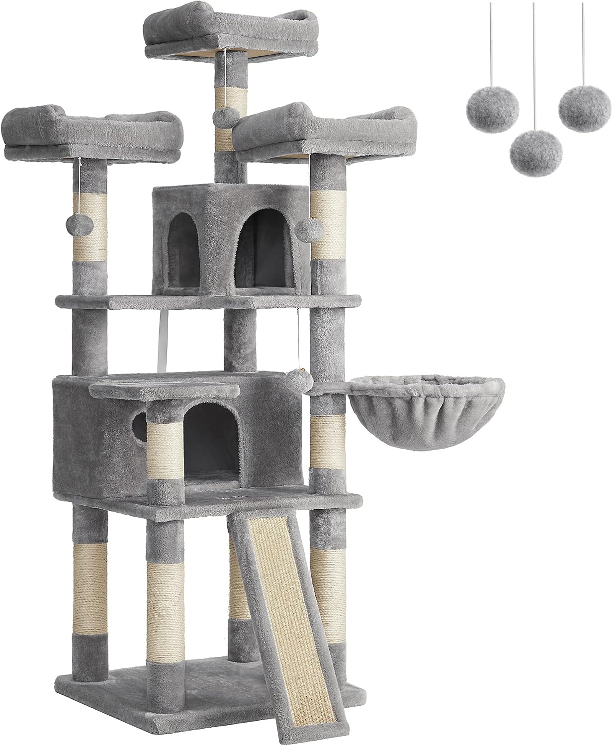 Detalle de Feandrea Arbre à Chat XXL 168 cm Gris Clair