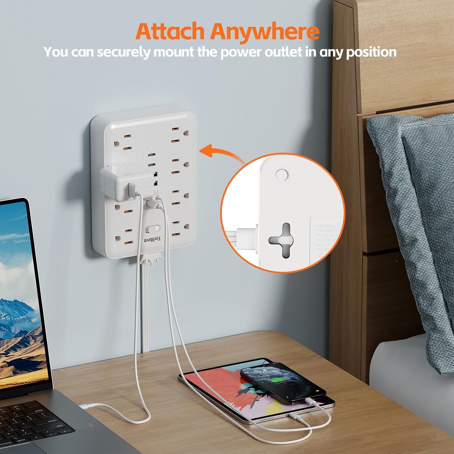 Detalle 2 de Surge Protector Power Strip, 5-Foot Cord