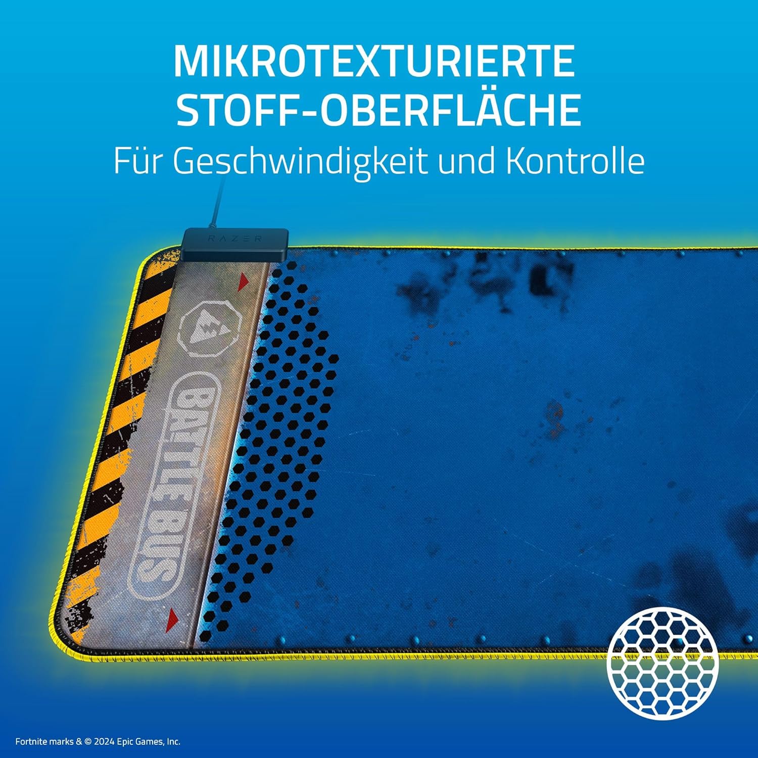 Detalle de Razer Goliathus Extended Chroma – Fortnite Edition XXL Mauspad