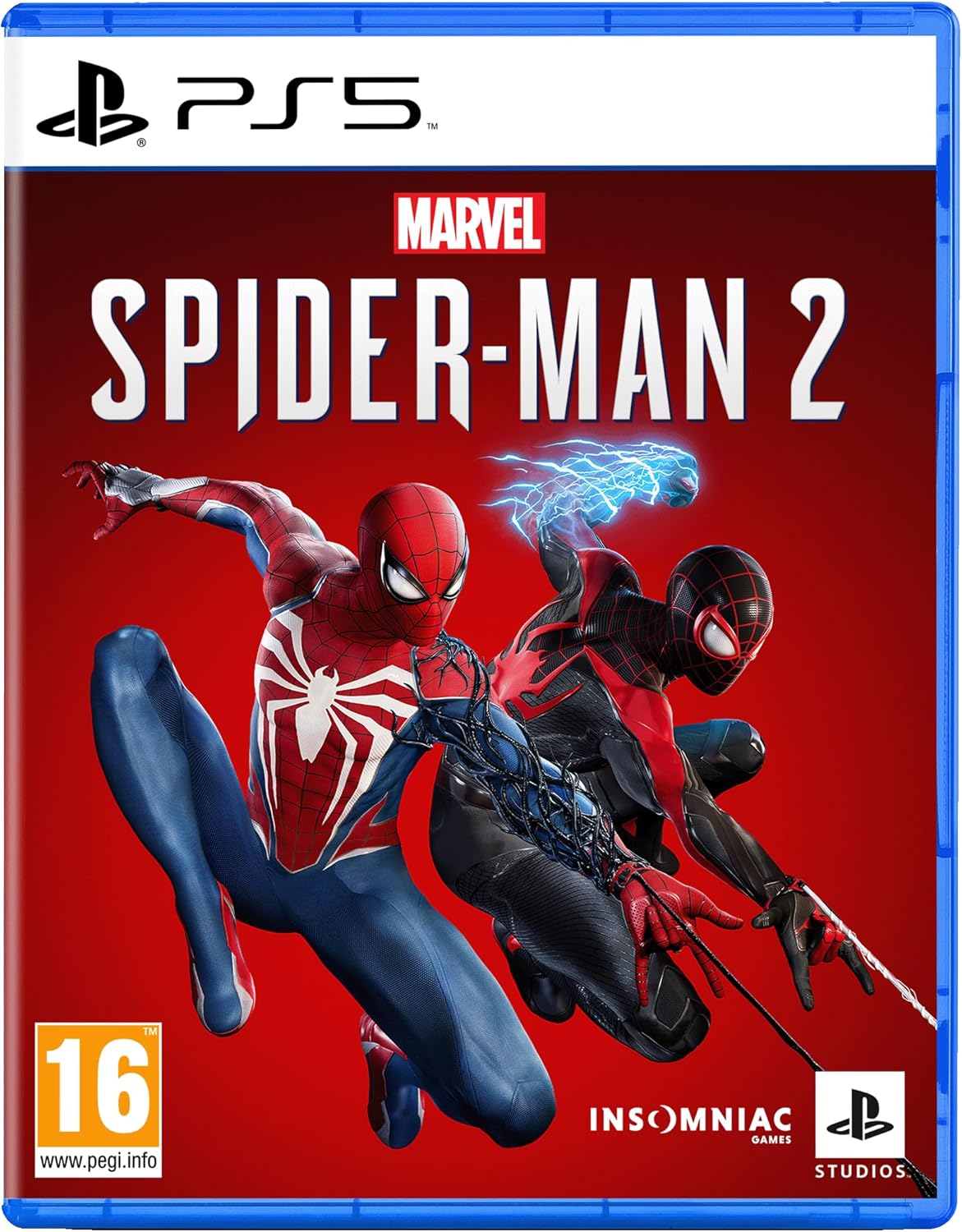 Detalle de Sony Marvel’s Spider-Man 2 sur PS5 (version physique sur CD) – Jeu d’action 1 joueur, PEGI 16, en français