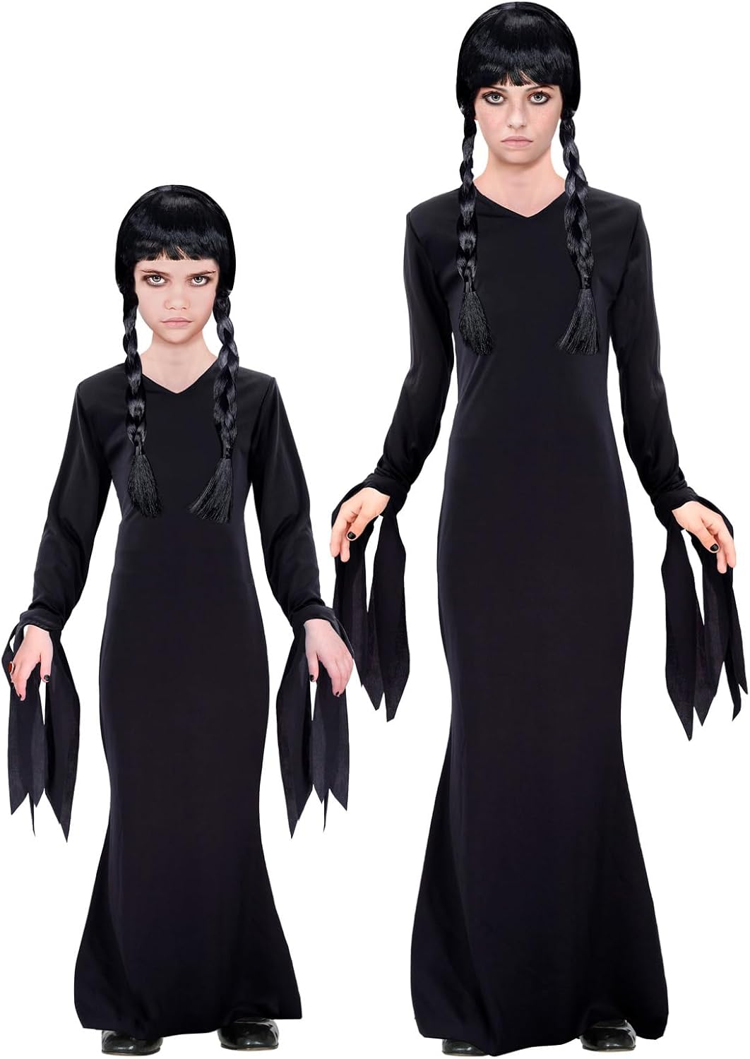 Thumbnail 5 de WIDMANN MILANO Party Fashion Dark Girl Kinderkostüm (langes schwarzes Kleid) – Gothic-Look für Halloween & Karneval
