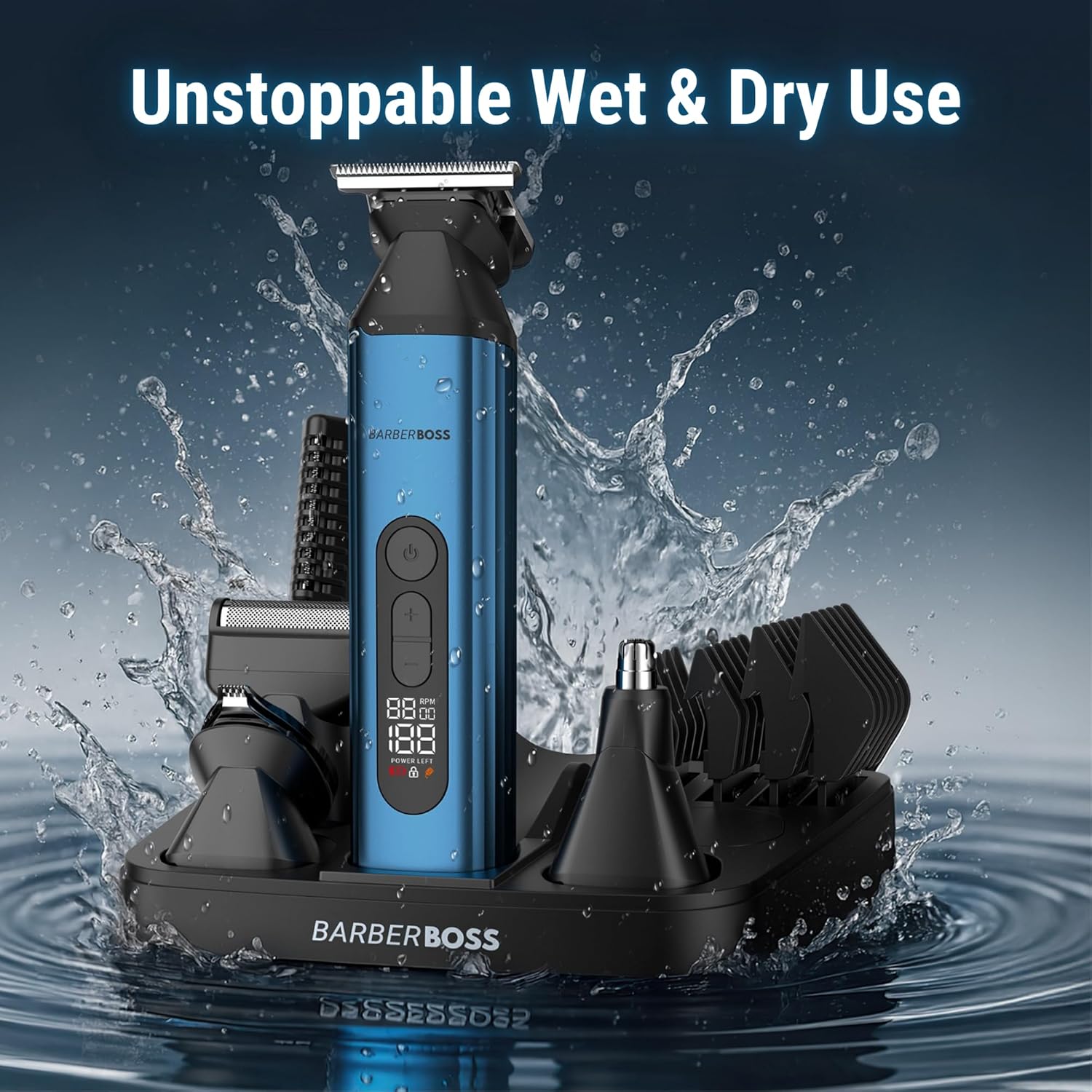 Thumbnail 3 de BarberBoss 5-in-1 Beard Trimmer for Men, Hair Clipper, Body Groomer, Nose & Ear Trimmer – QR-6020