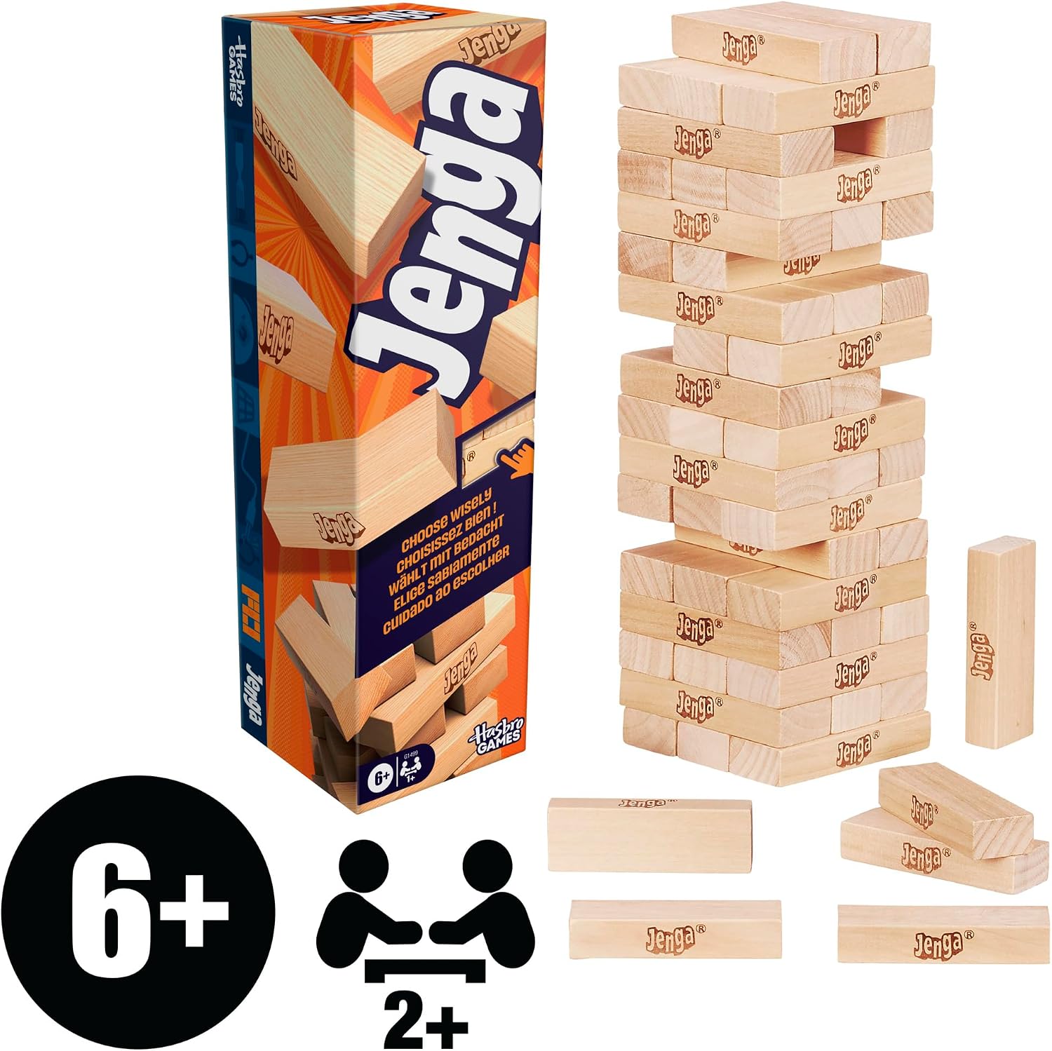 Detalle de Hasbro Gaming Official Jenga Game with Digital Die