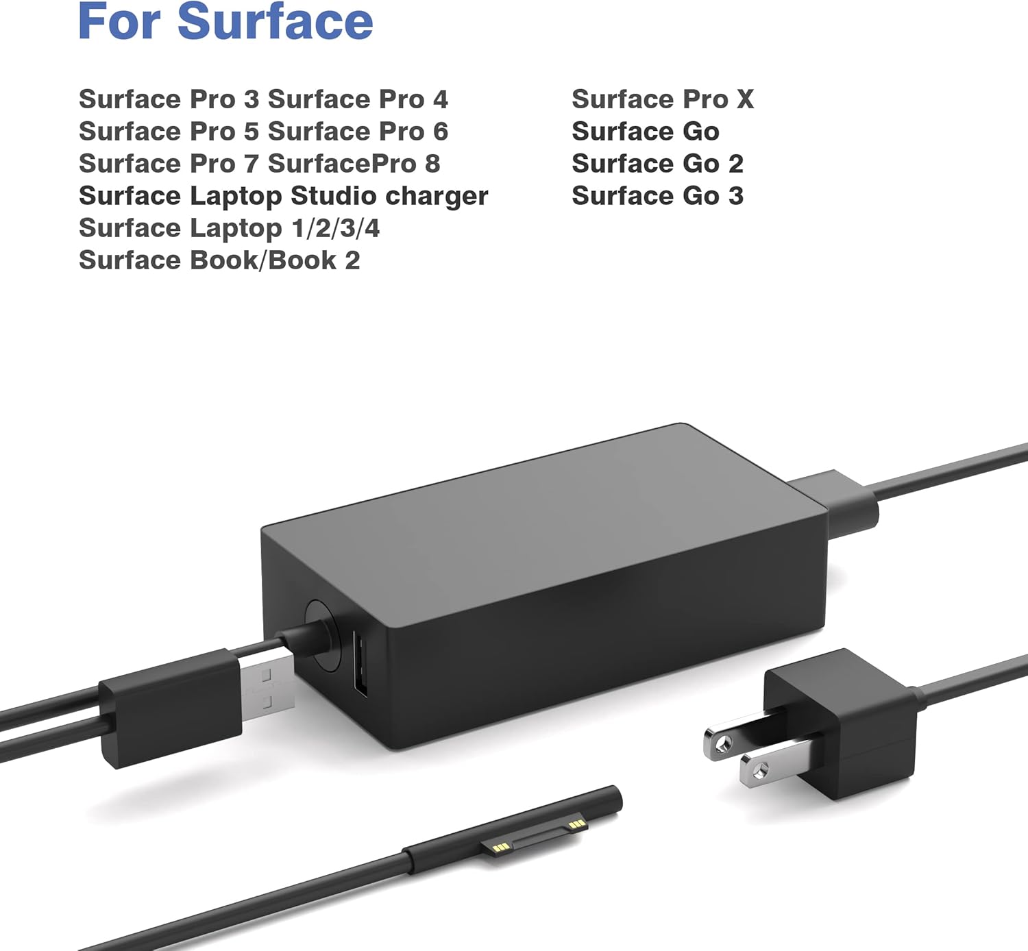 Thumbnail 2 de YBRUZRUB 65W Surface Pro Charger (Compatible with Surface Pro, Surface Laptop, Surface Go & More)