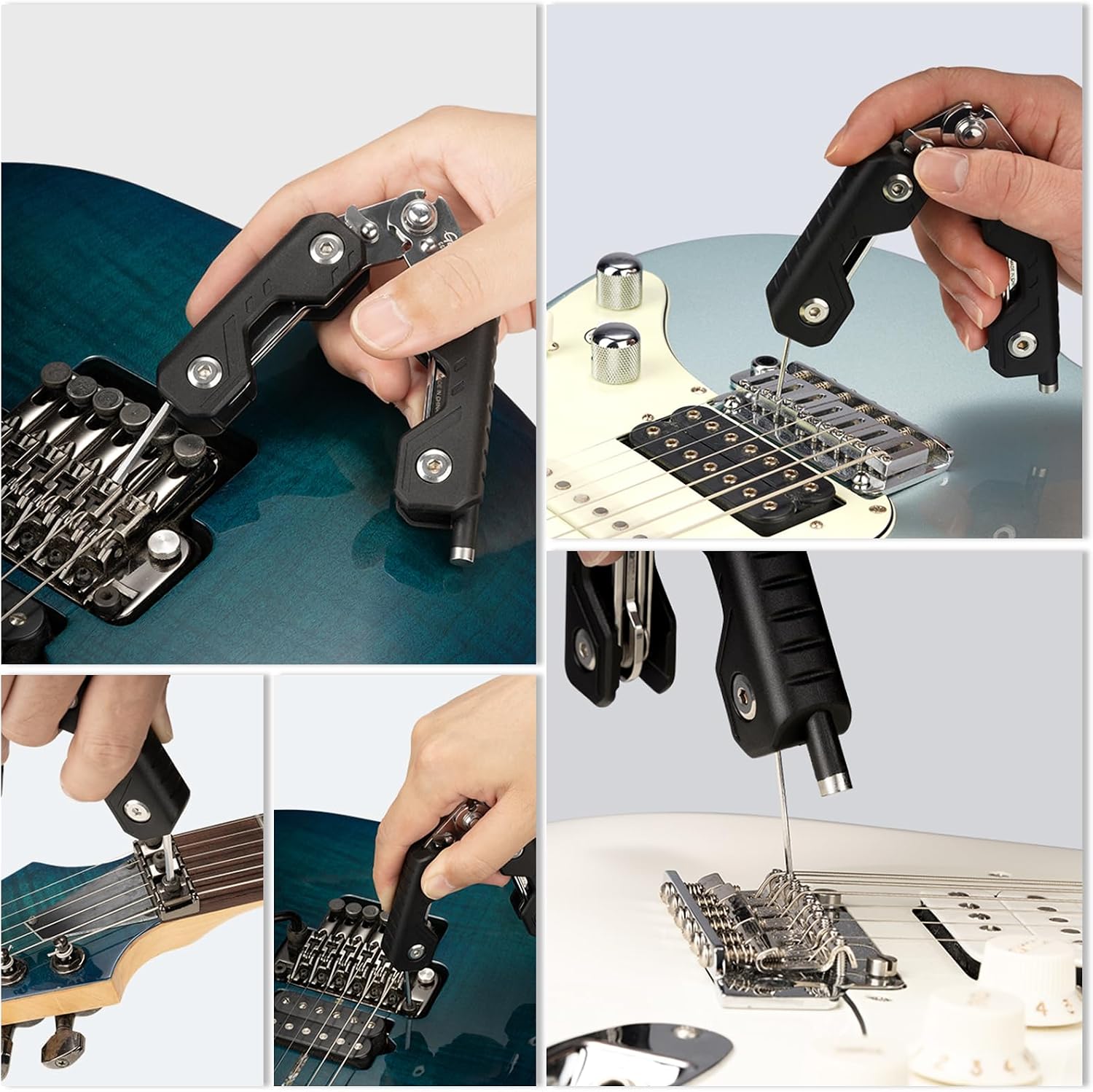 Detalle 1 de GUITTO GGT-02 7-in-1 Guitar Tool with String Winder, Cutter and Hex Keys