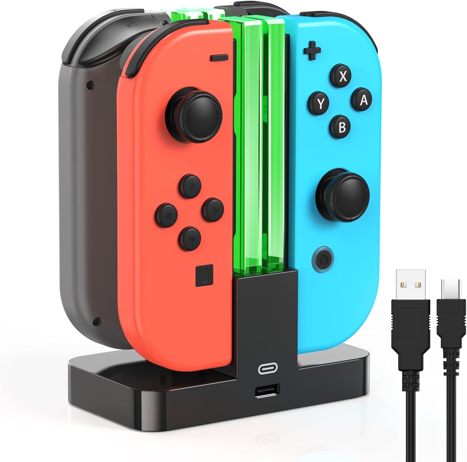 Thumbnail 6 de Charging Dock Replacement for Joy-Con Controller Charger for OLED Console (White) with USB Type-C Cord