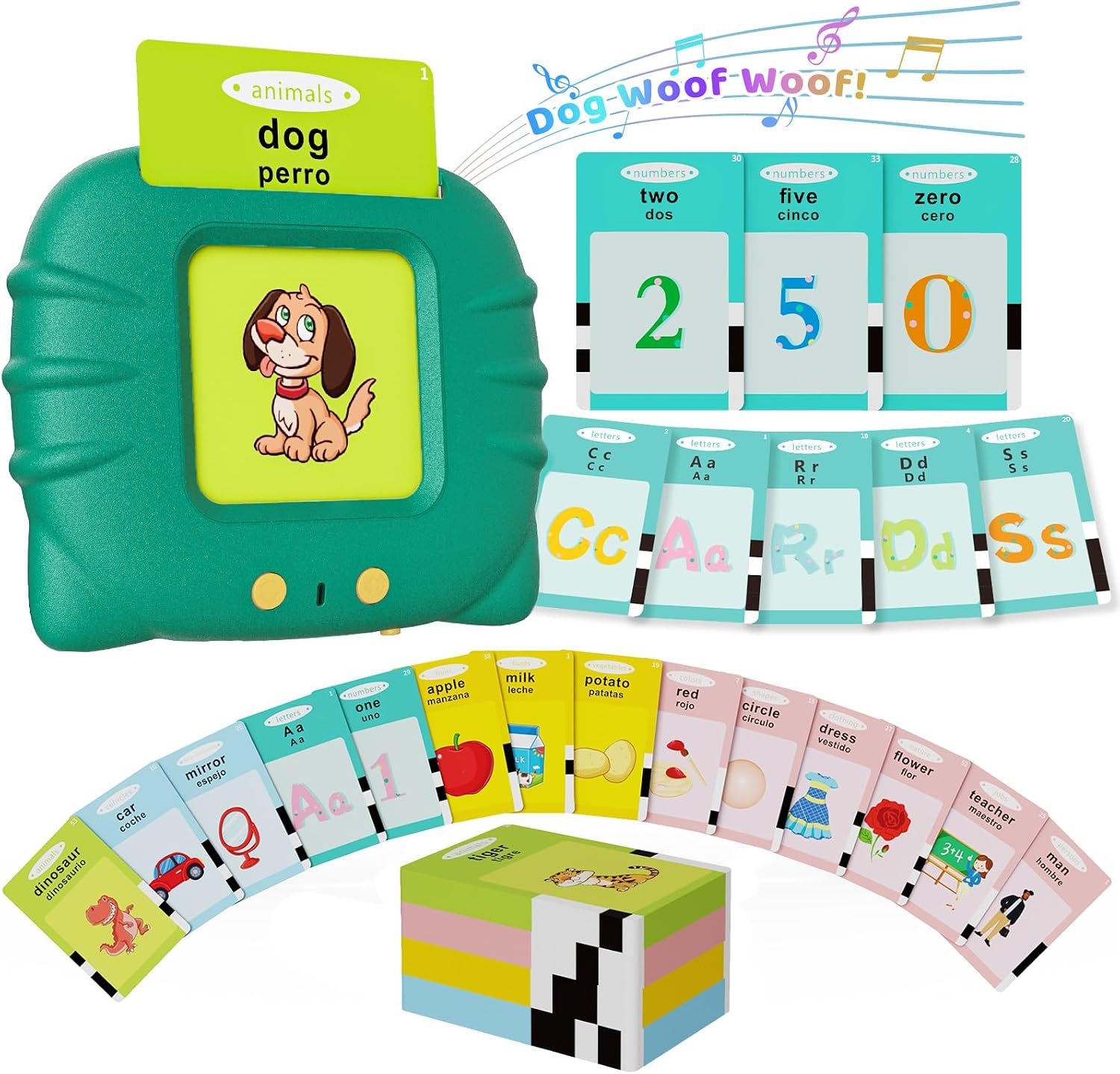 Detalle de Aullsaty Bilingual Toddler Talking Flash Cards: 250 Sight Words for Early Learning
