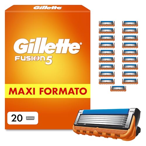 Detalle de Gillette Fusion5 Lamette – 20 Cartucce per Rasoi uomo, Multicolore
