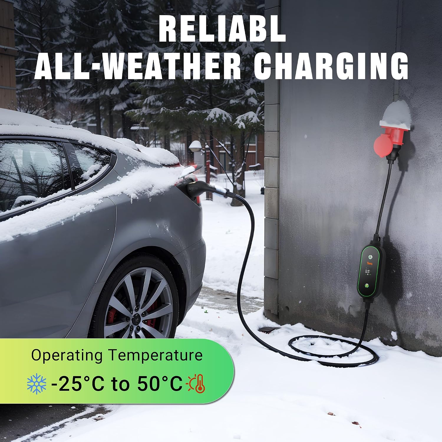 Detalle 2 de Tera Mobile Wallbox Typ-2 tragbar – 11 kW, 3-Phasen, flexibel einsetzbar
