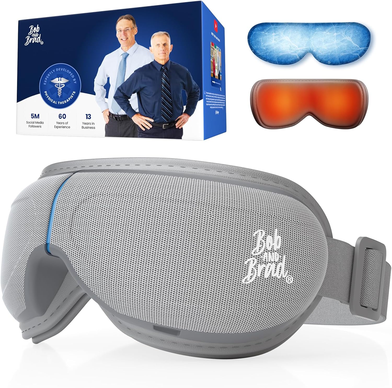 Detalle de BOB AND BRAD Eye Massager with Heat and Cooling — EyeOasis 2 for Dry Eyes, Migraine Relief, and Sleep Support