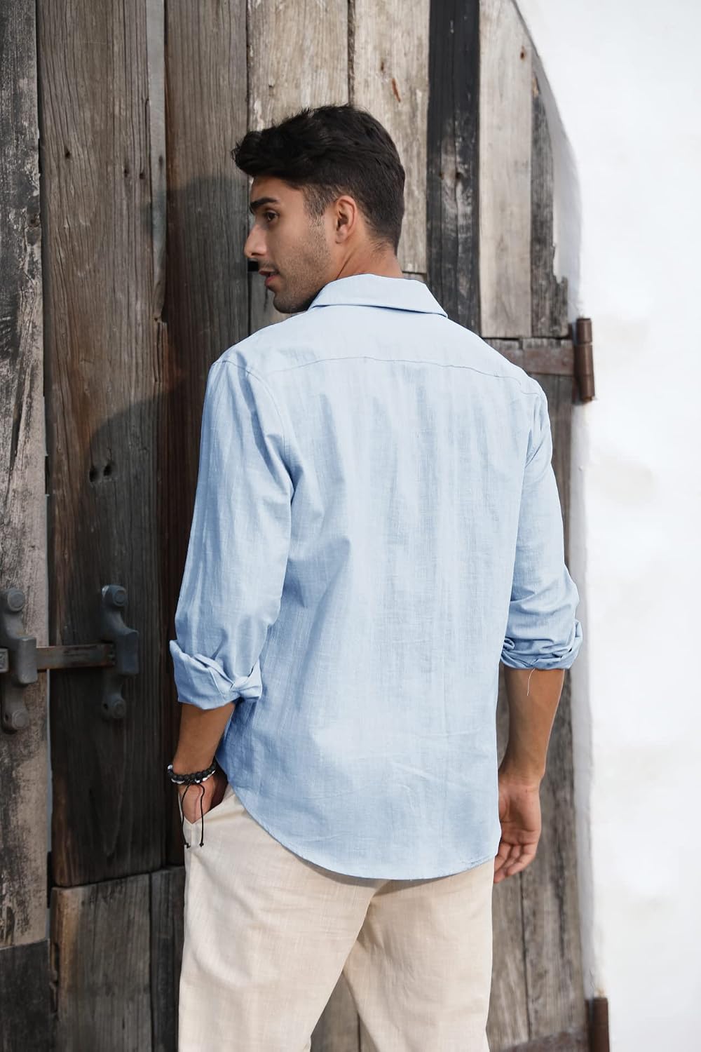 Detalle de Runcati Herren Leinenhemd M–XXL 👔