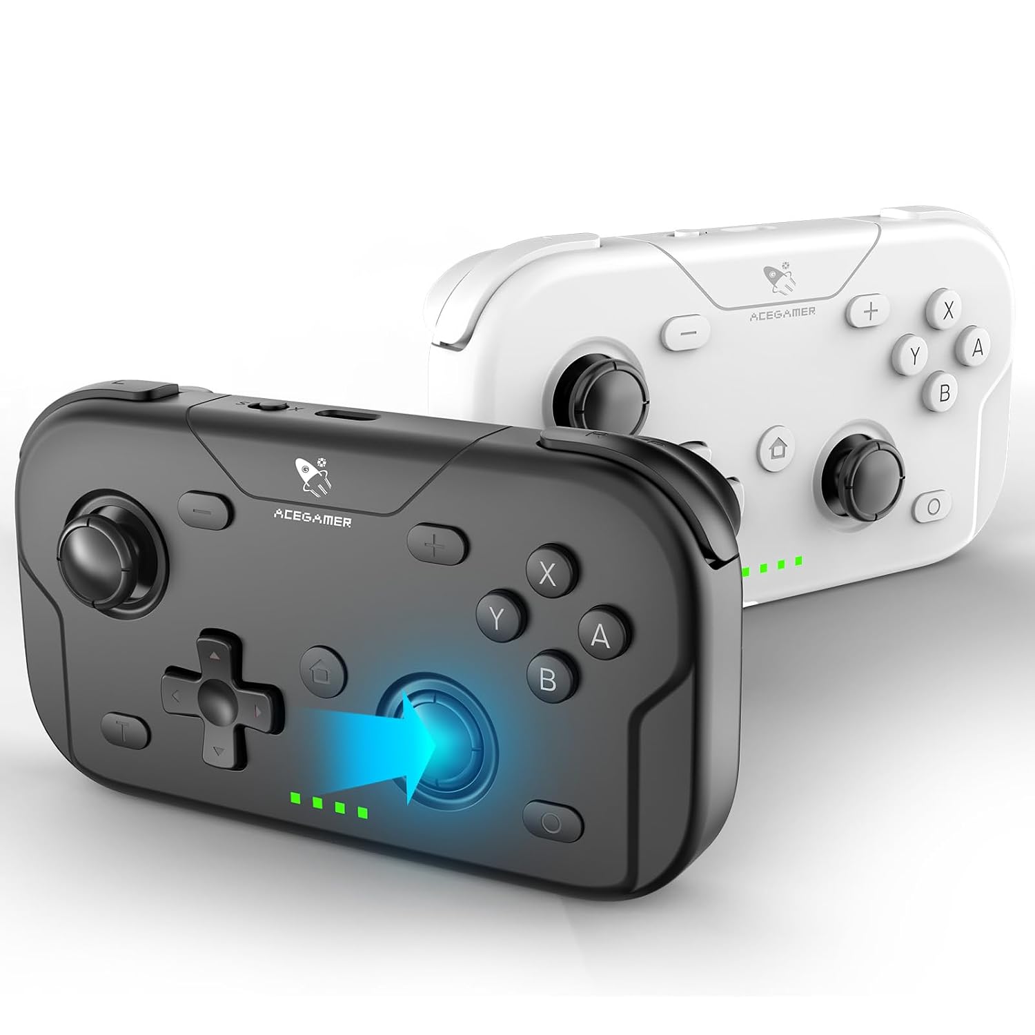 Detalle de AceGamer 2-Pack Wireless Pocket Controllers with Bluetooth, Gyro and Turbo