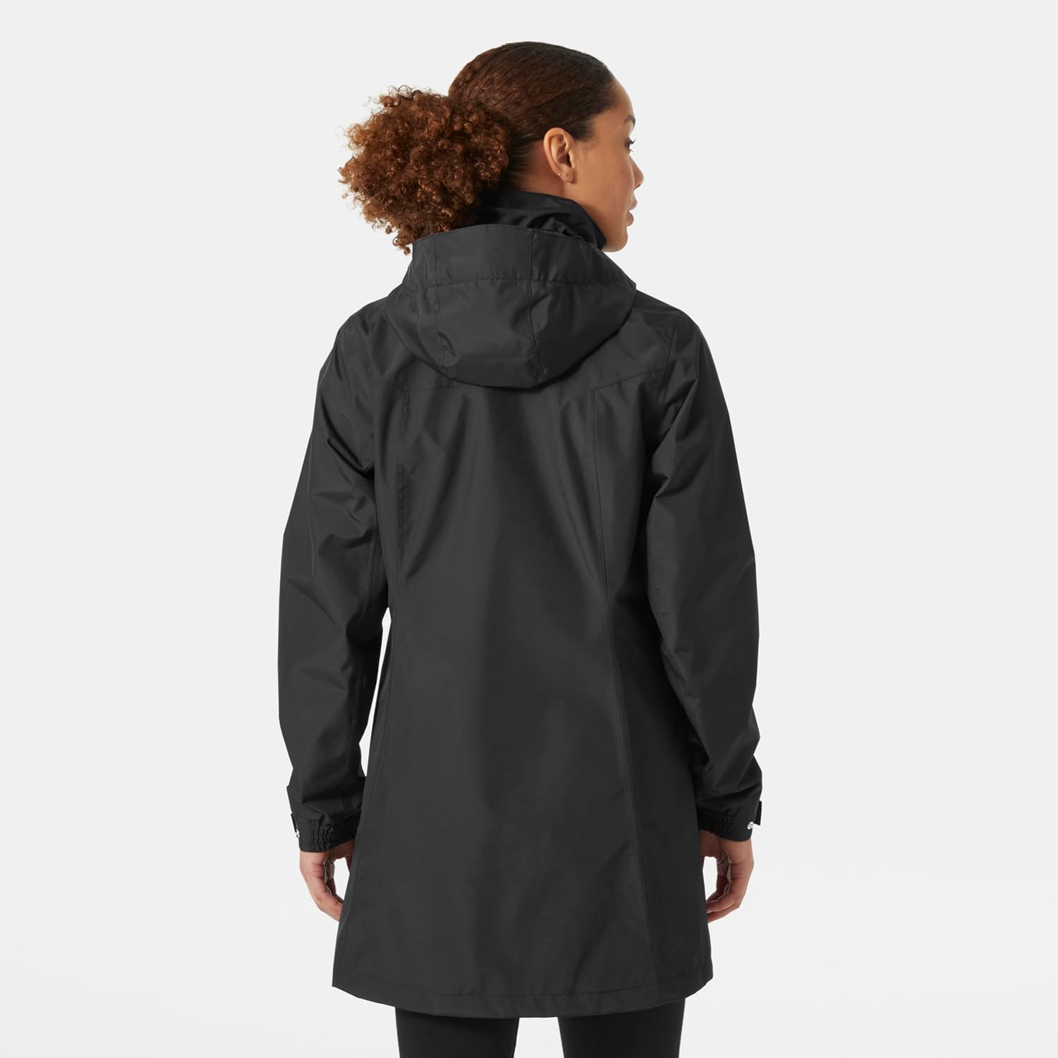 Detalle de Helly Hansen Damen Aden Lange Regenmantel – zuverlässiger Schutz mit feminine Silhouette