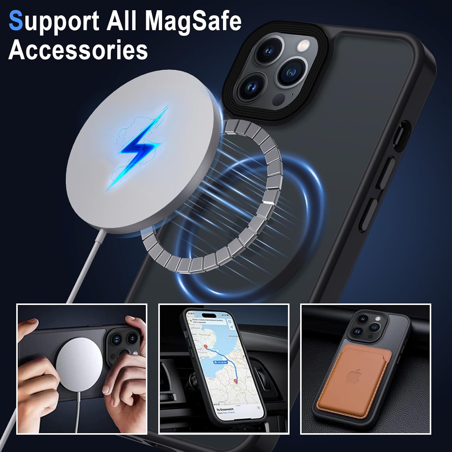 Thumbnail 1 de XTCASE Cover Magnetica per iPhone 11 Pro – Custodia Traslucida Opaca, Antiurto e MagSafe