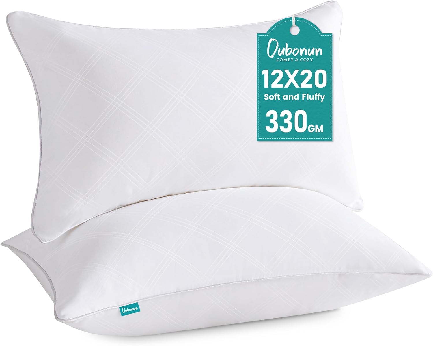 Detalle de Oubonun LG12 12 x 20 Lumbar Pillow Inserts, Set of 2, Polyester