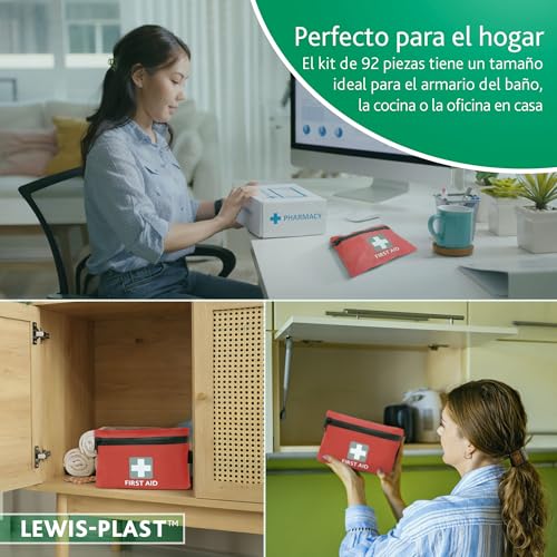 Thumbnail 4 de Lewis-Plast LEWIS PLAST kit completo de primeros auxilios de 92 piezas para interior y actividades al aire libre