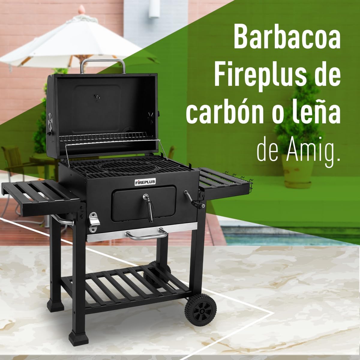 Thumbnail 2 de Amig Fireplus Barbacoa Portátil de Carbón 🍖
