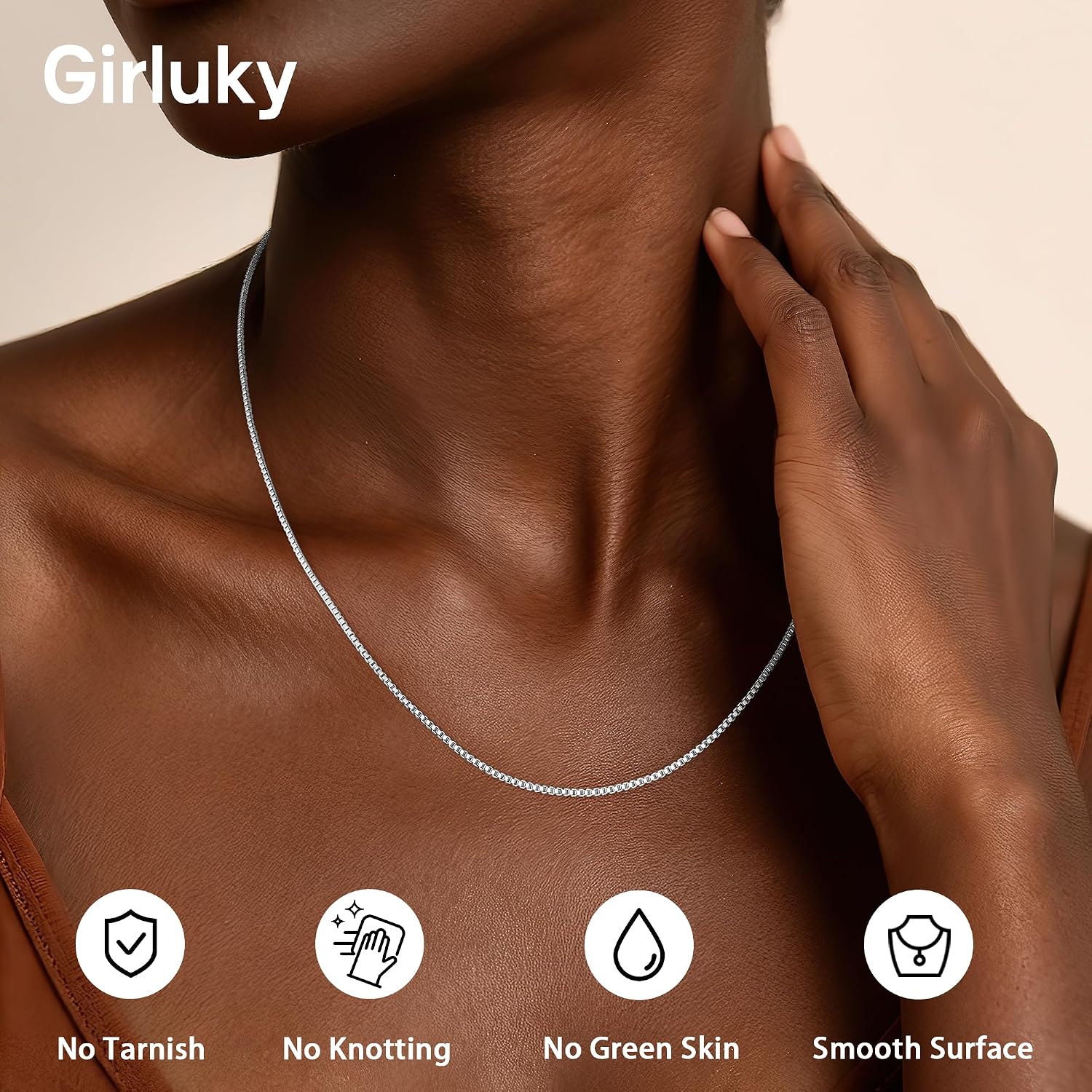 Detalle 1 de Girluky Chain Necklace 925 Sterling Silver