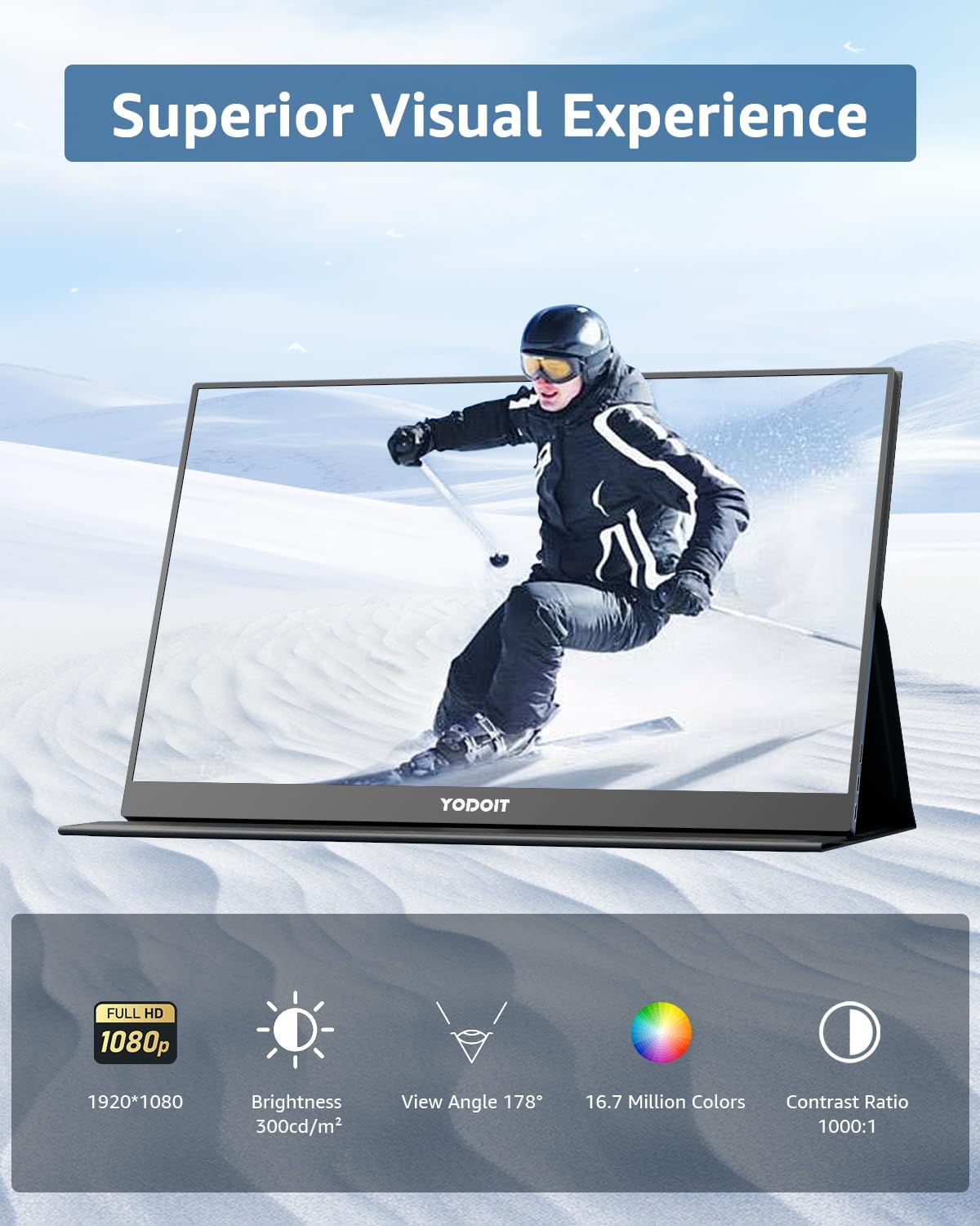 Thumbnail 5 de Yodoit Portable Monitor 14" – 1080p IPS Second Screen for versatile on-the-go setups