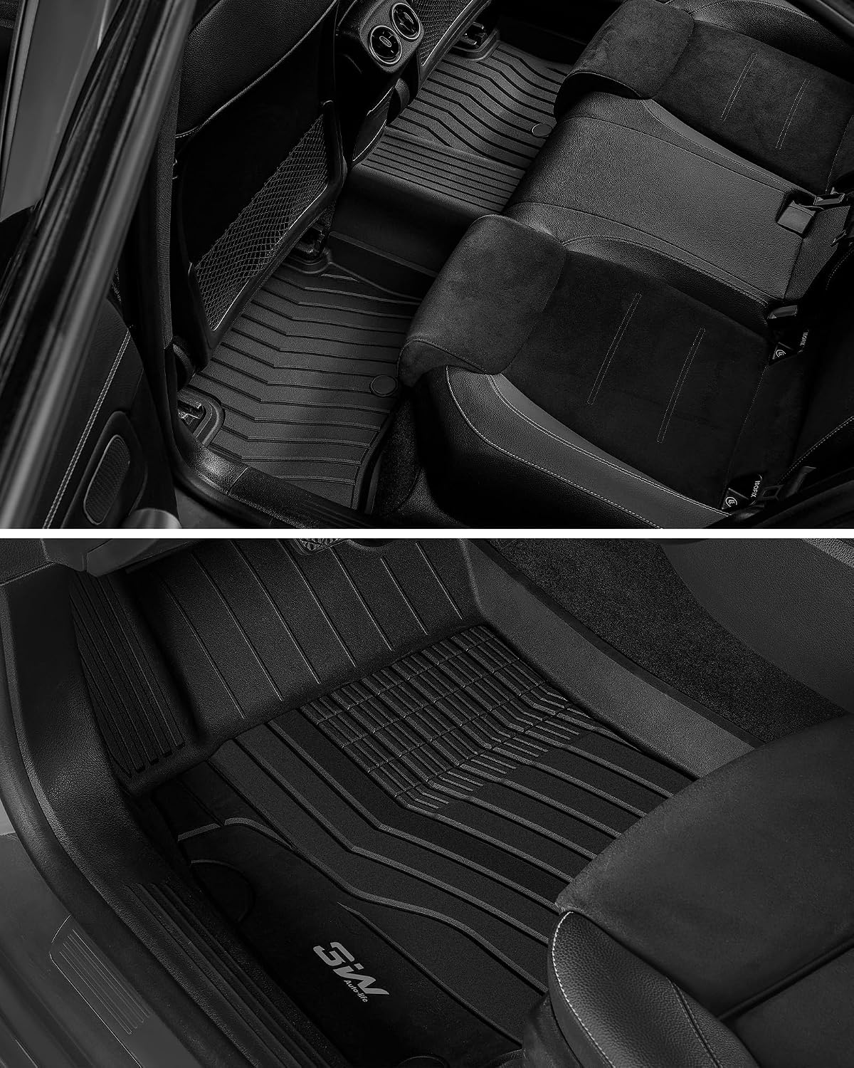 Thumbnail 3 de 3W Floor Mats for Benz GLE SUV 2020-2026 | Custom All-Weather TPE Floor Liner (5 Seats) — Not for Coupe/W167/Hybrid