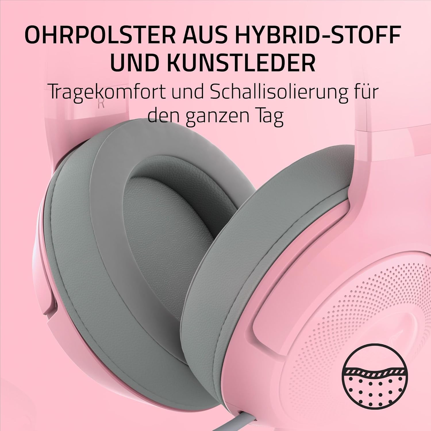 Thumbnail 6 de Razer Kraken Kitty V2 Kabelgebundenes RGB-Headset mit Katzenohren (Quartz)
