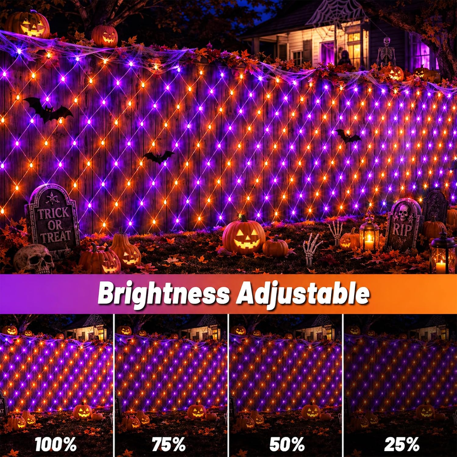 Detalle de Halloween Net Lights, 200 LEDs