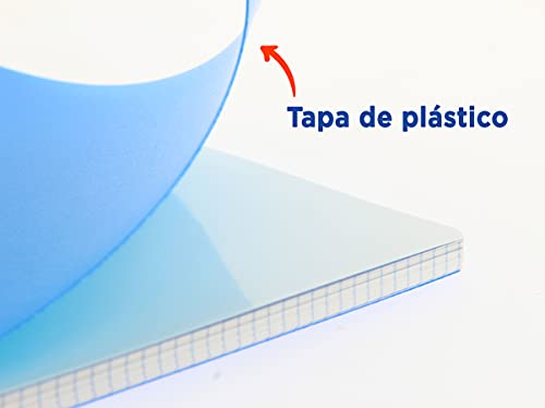 Detalle de Cuadernos Folio (A4) Enri – Pack de 5 cuadernos con tapa plástica, cuadrícula 4x4