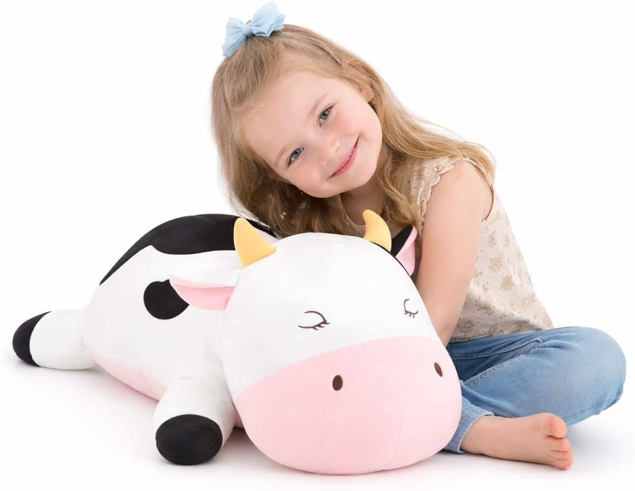 Thumbnail 6 de GAGAKU Peluche di mucca da latte pesante 66 cm: coccole, comfort e versatilità