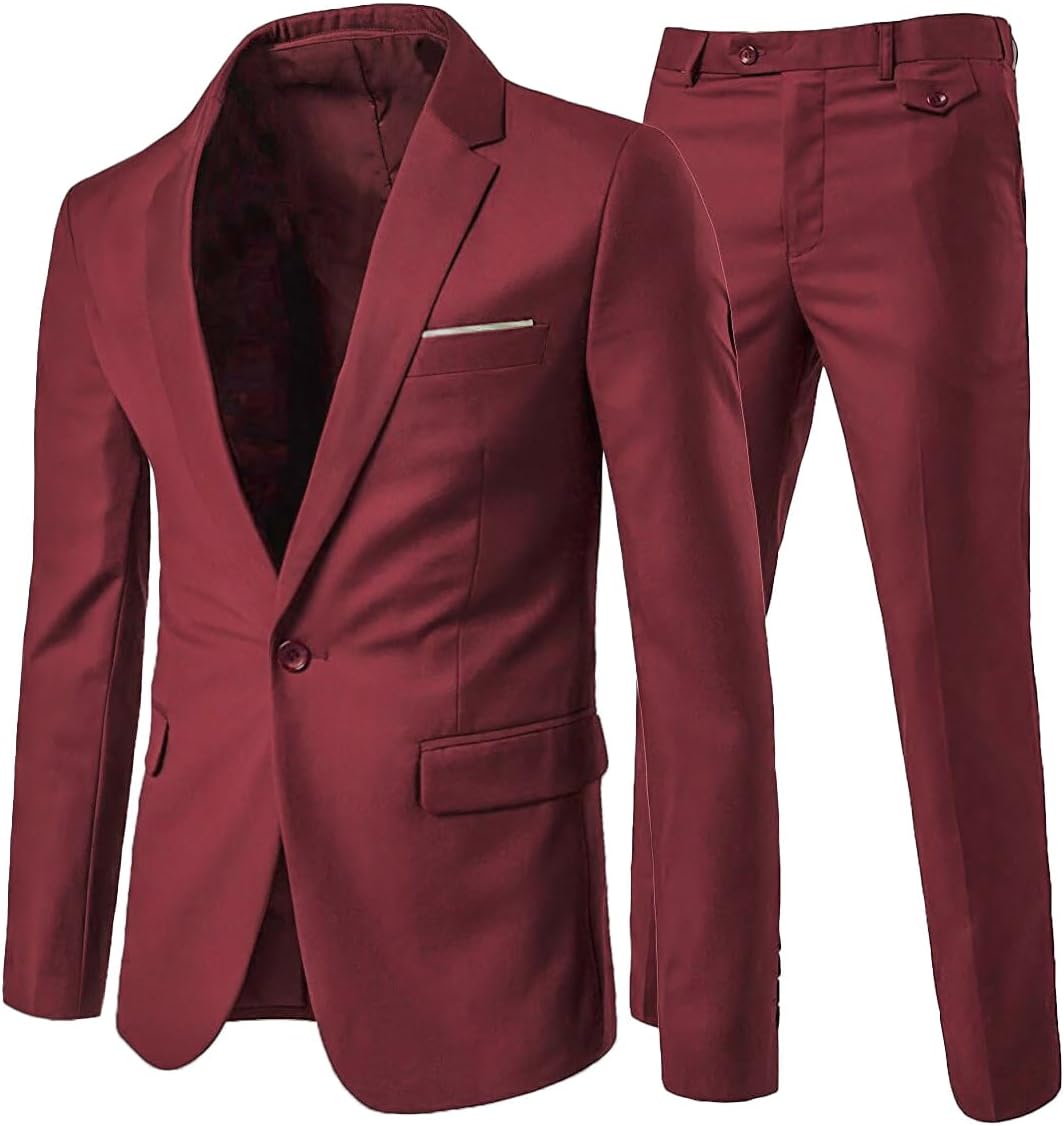 Detalle 2 de Allthemen Costume Homme slim fit deux pièces uni en polyester/viscose