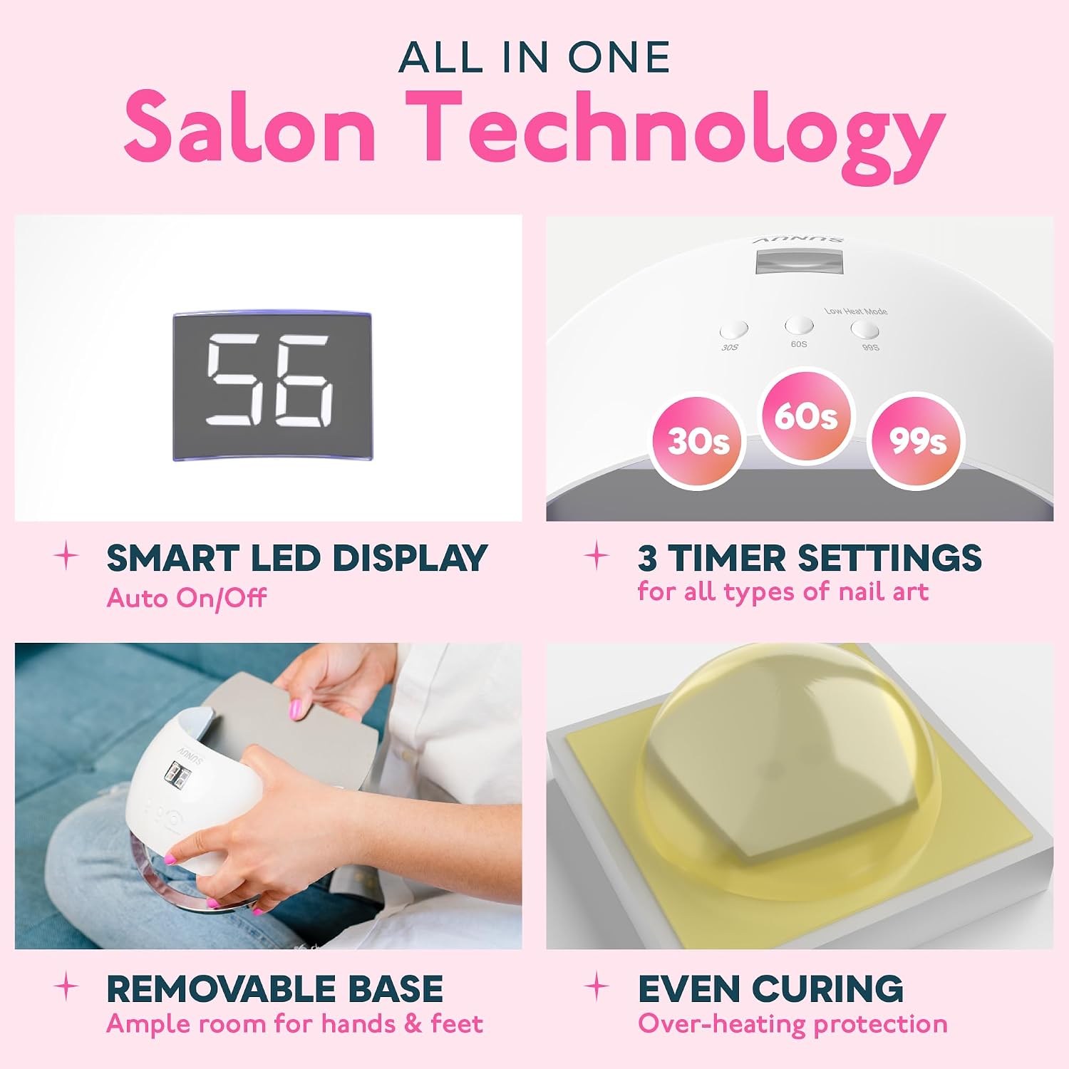Thumbnail 4 de SUNUV UV LED Nail Lamp with 30/60/99S Timer ๐