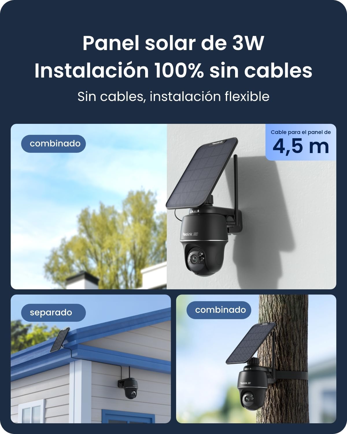 Detalle 2 de Reolink Argus PT Ultra 8MP 4K 360° PTZ