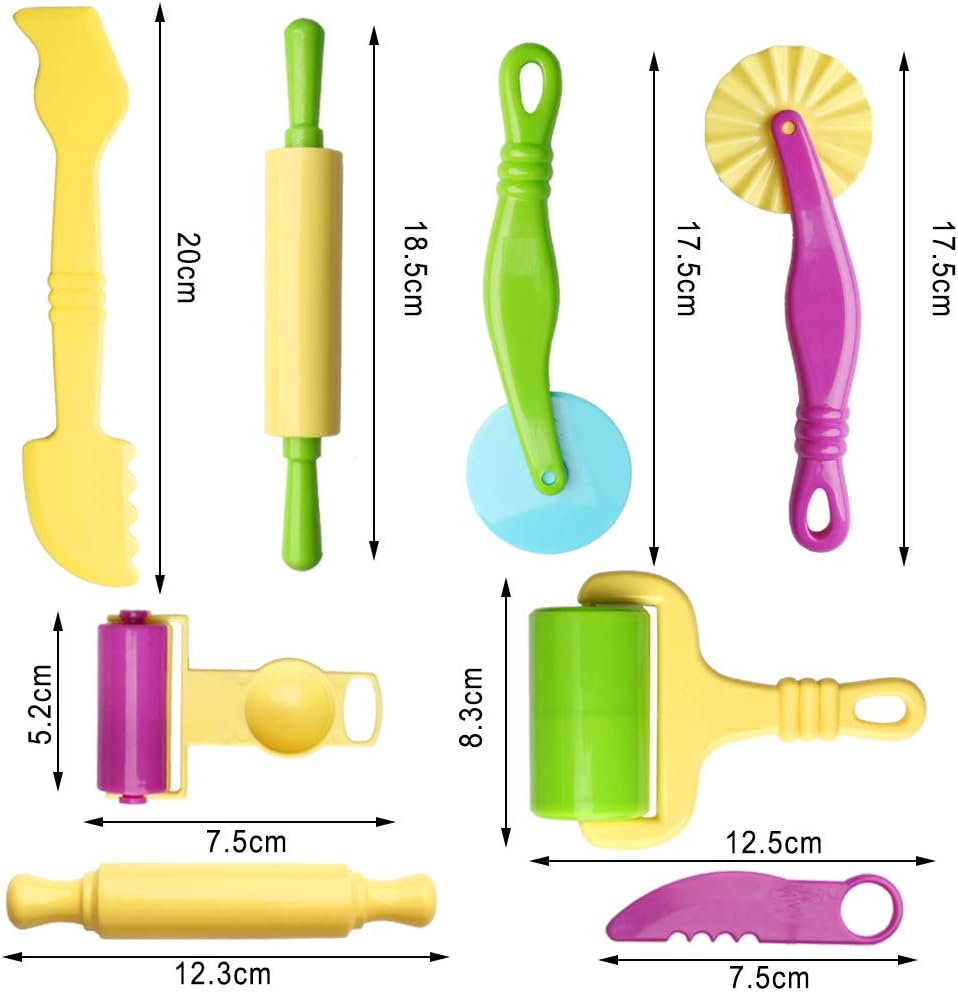 Detalle de nuoshen Clay Dough Tool Kit 20-piece set 🍪
