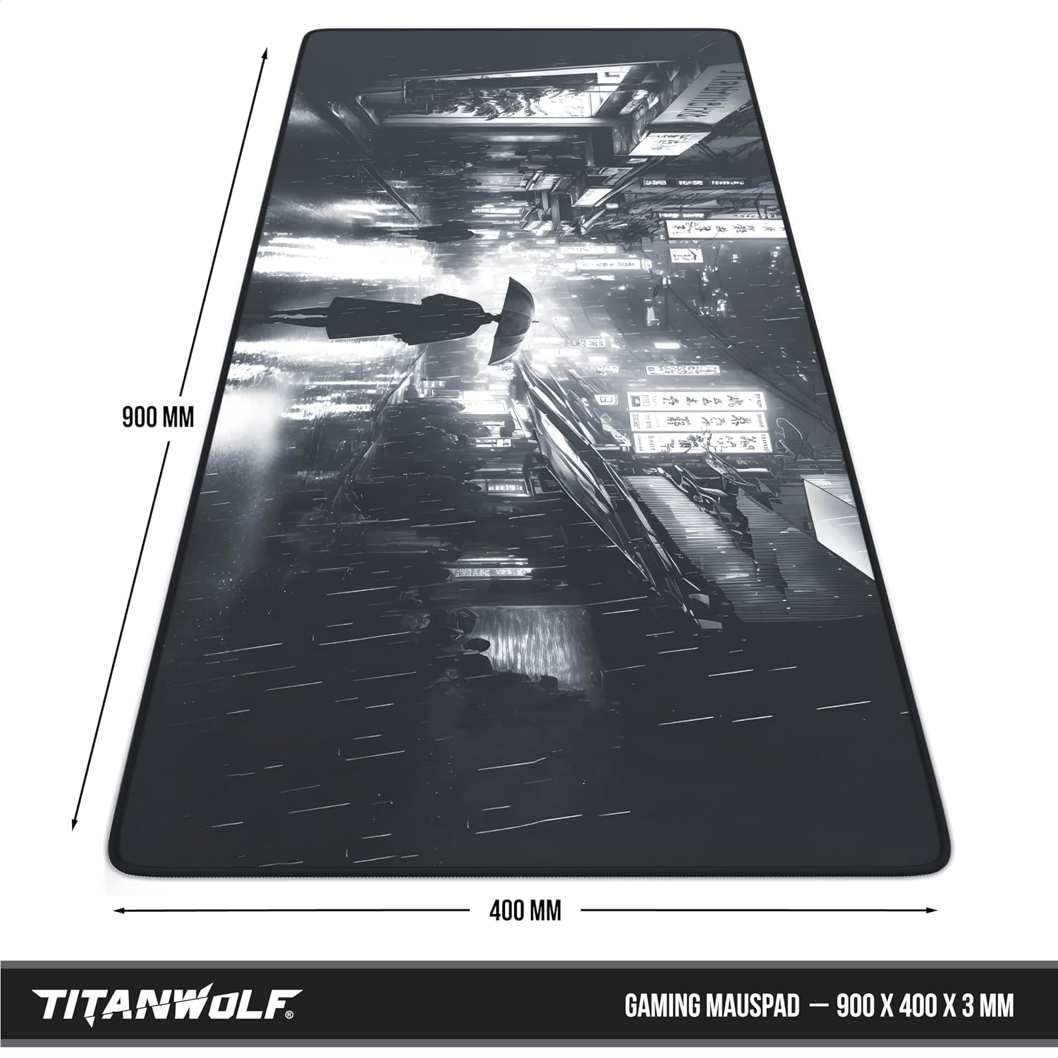 Detalle 2 de TITANWOLF XXL Speed Gaming Mauspad 900 x 400mm