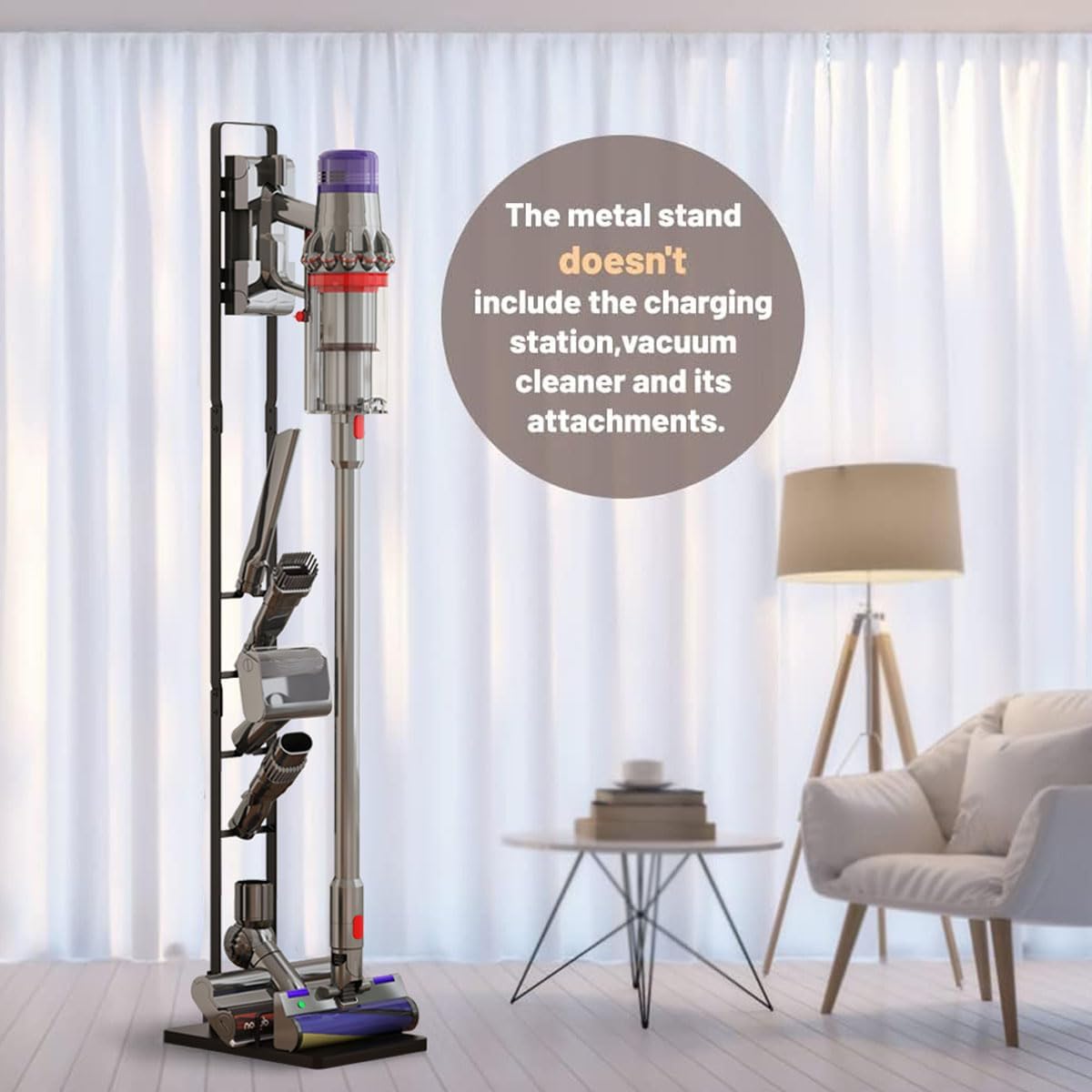 Thumbnail 6 de Foho FH24-V10 Freestanding Dyson Vacuum Stand, No-Drill Steel Storage