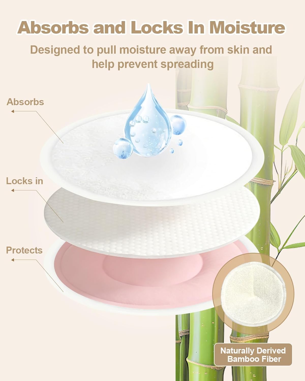 Thumbnail 3 de Oiomniv Organic Reusable Nursing Pads (14 Pack) – 4.7 Inch Washable Breast Pads with Bags