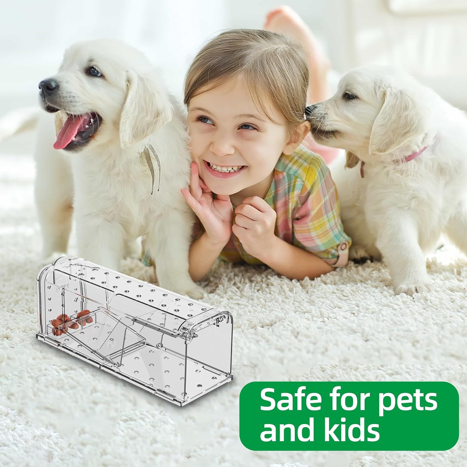 Detalle de HomeRevel humane mouse trap set for live catch