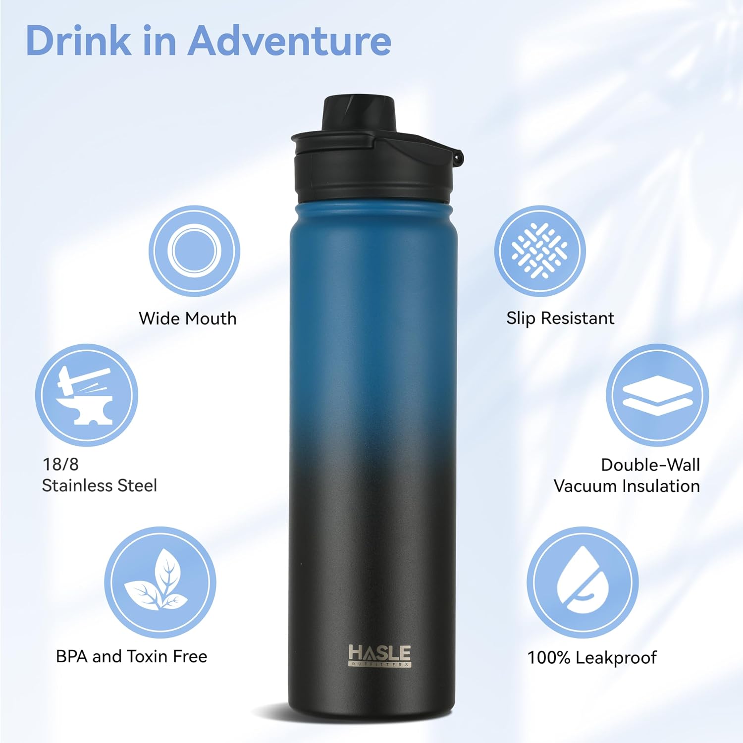 Detalle 2 de HASLE OUTFITTERS Insulated 22 oz Water Bottle đ„€